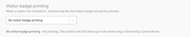 Humly Visitor - Visitor badge printing