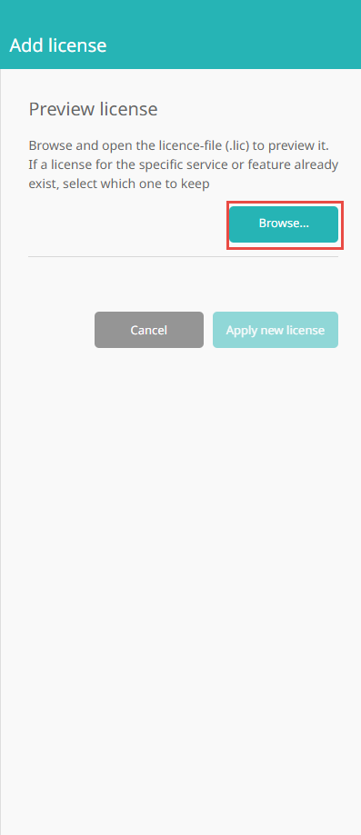 Add license file fly-in