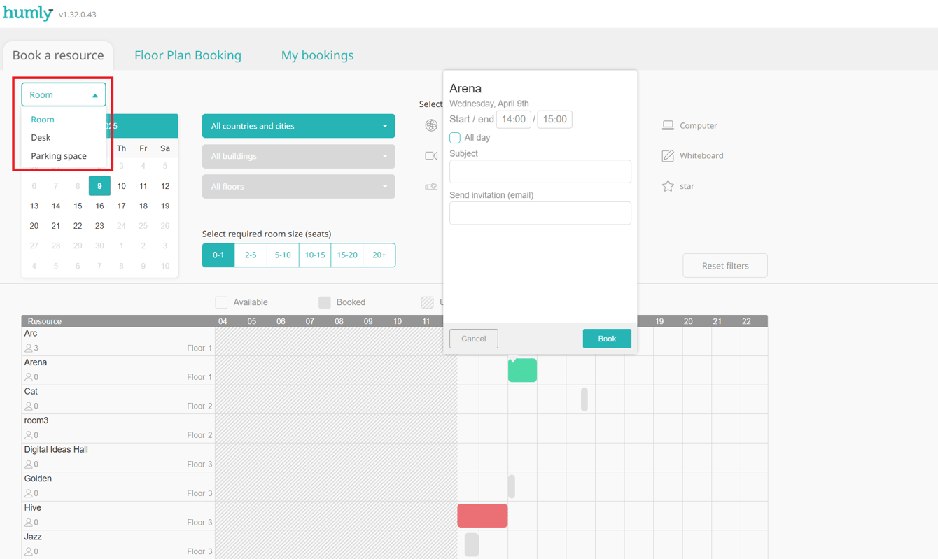 Humly Reservation - User Guide