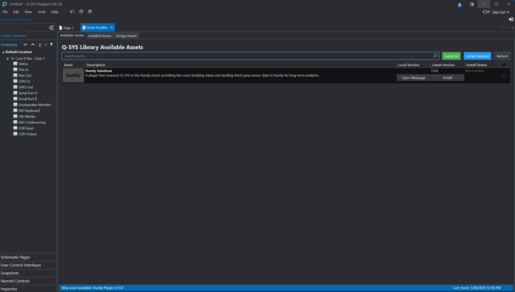 Sensors Integration - Q-SYS